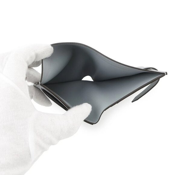 HERMES Bean compact Veau Madame Green Pantan - Picture 12 of 13